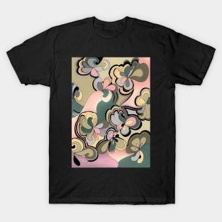 ART DECO PASTEL GEOMETRIC VELVET DESIGN T-Shirt